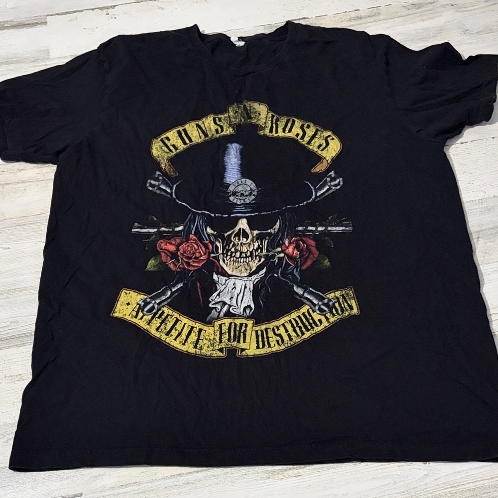 Guns N' Roses Black Band Tee Size XL - Picture 2 of 6